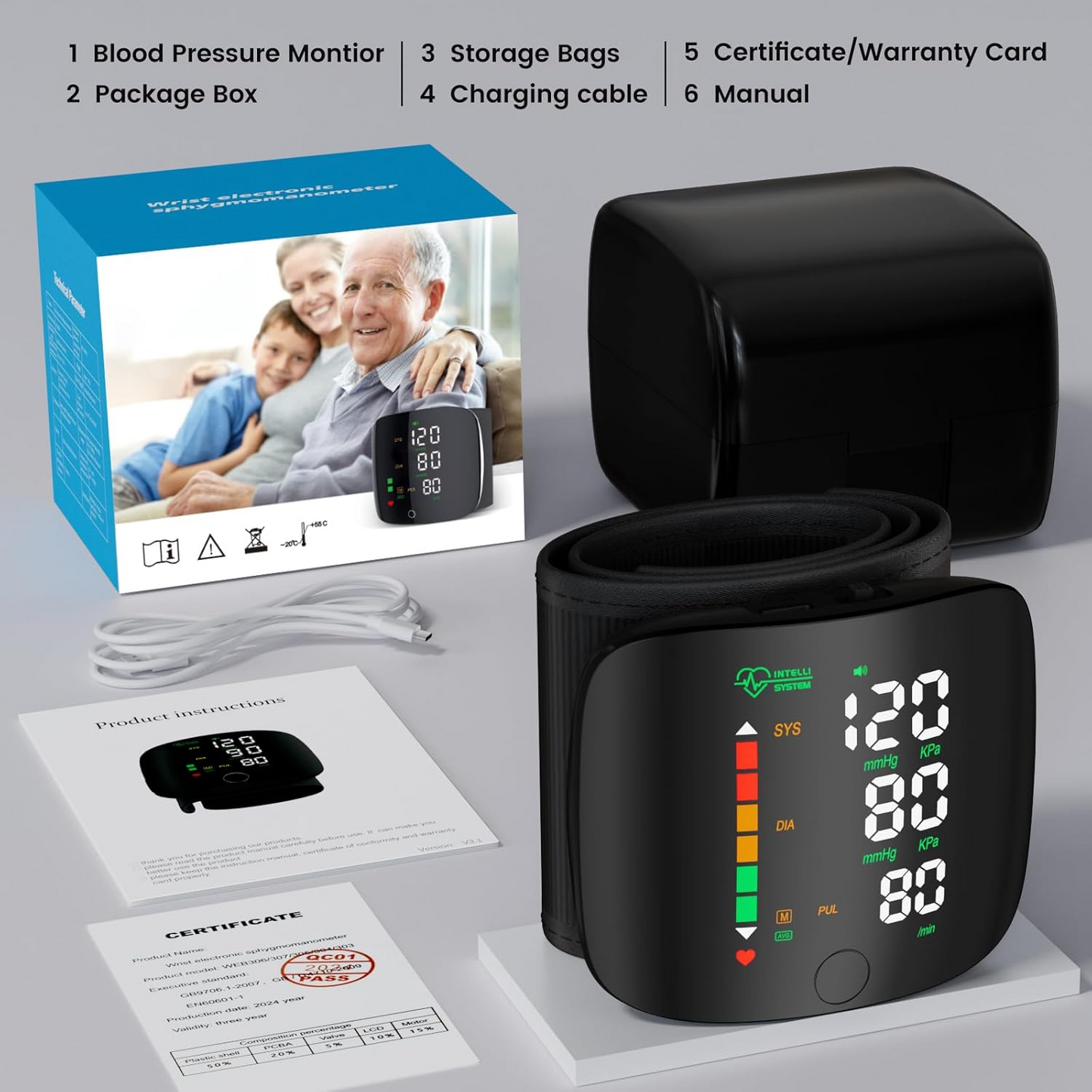 SAFETRIVA™ Wrist Blood Pressure Monitor
